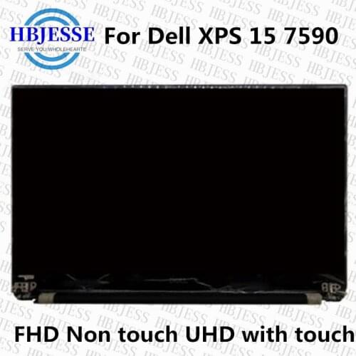 Original Silver For Dell XPS 15 7590 Precision 5540 P56F P56F003 LCD Display Touch Screen Complete Assembly With Hinges
