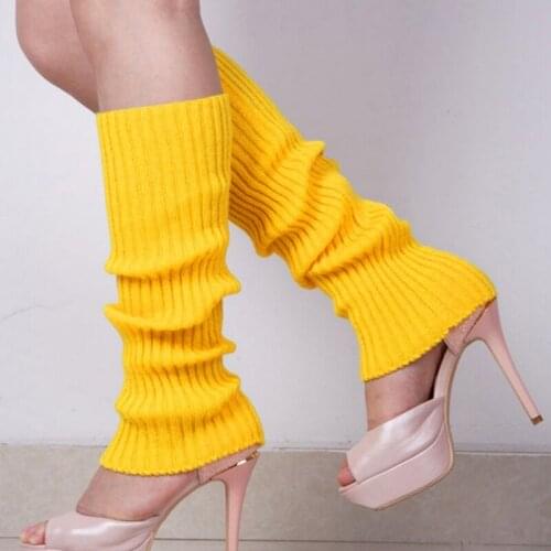 Autumn Winter Women Legging Knitted Leg Warmer Solid Color Korean Warm Boot Outdoor Leg Warmer