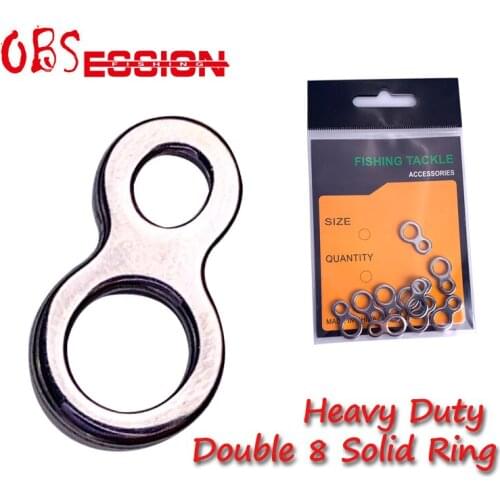 10pcs/bag Stainless Steel Fishing Split Loop Jig Bait Flat Fishing Swivel 8 Type Solid Ring Heavy Duty Fishing Rings Accessories