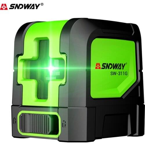 Sndway self-leveling cross line laser level 2 line Green/Red lazer level instrument horizontal and vertical laser-level device