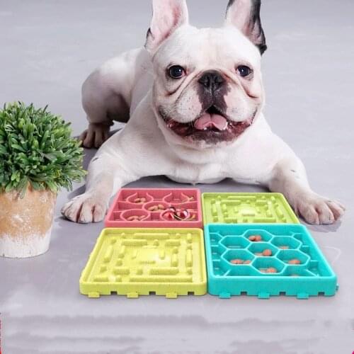 Silicone Dog Feeding Lick Mat Pet Dog Feeding Food Bowls Puppy Slow Down Eating Feeder Dish Bowel Prevent Obesity Dogs Supplies