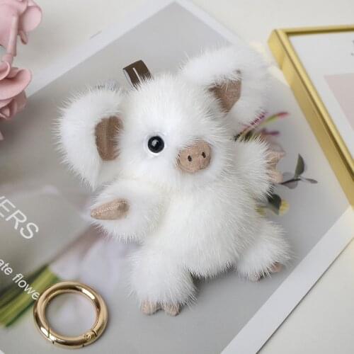 High Quanlity Cute Key Chains Toy Car Keychain Bag Accessories Plush Pigs Small For Girlfriends