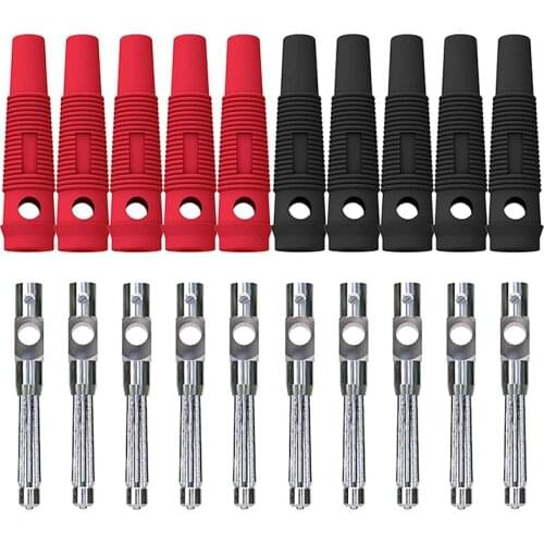 4mm High Current Banana Plugs Stackable 32A Screw Type Solderless Banana Connector Adapter