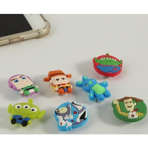 Disney Figura Anime Star USB Charger Cable Winder Protective Case Earphone Cord Sleeve Wire Cover Data Protector for Iphone