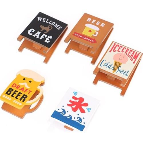 1pc Vintage Coffee Beer Wooden Memo Holder Clip Photo Card Stand Folder Clip Decorative Clip Kawaii Stationery
