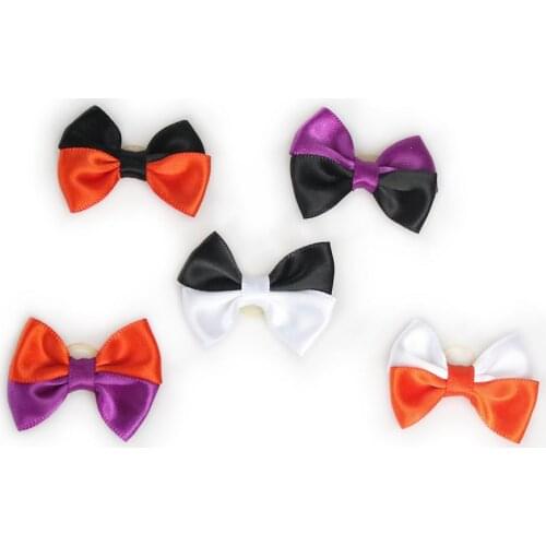 100 Pcs Handmade Halloween Dog Bow Simple Ribbon Dog Grooming Hair Bow 6029029 Pet Accessories Wholesale