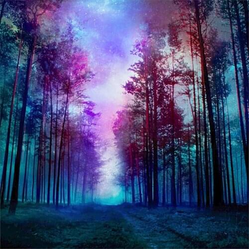 5D DIY Full Square Round Resin Diamond Painting "Dark Forest" Cross Stitch Embroidery Mosaic New Arrival Home Decoration