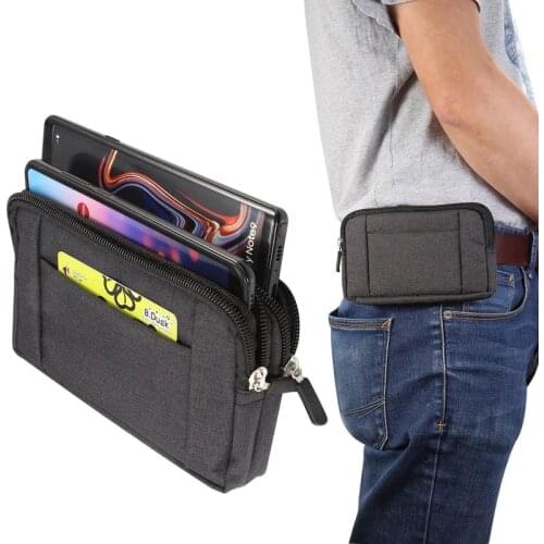 Phone Pouch For xiaomi redmi note 5 pro mi max 3 mi8 a2 PocoPhone F1 redmi 6X 6 5 4x Belt Clip Cowboy Cloth Casual Waist Bags
