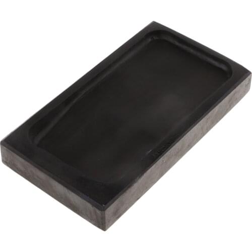 Black Rectangle Inkstone Ink Stone for Chinese Japanese Calligraphy and Painting Drawing Art Supplies