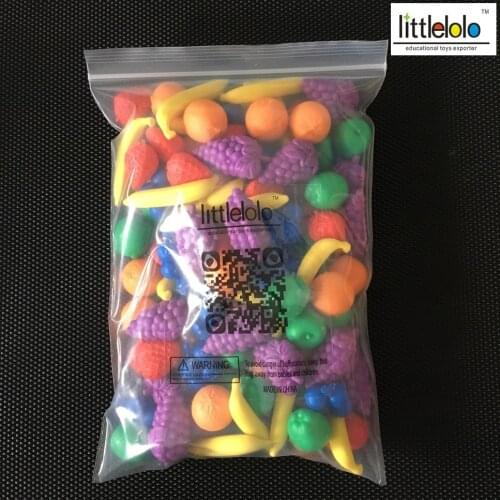 Baby toys montessori math learning toy rubber figures Imitate fruits toys good for counting color sorting grasping practice