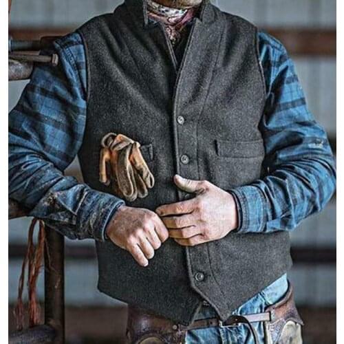 Mens New Temperament Casual Simple Slim Single Breasted Vest