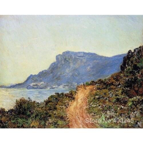 Claude Monet art collection The Corniche of Monaco oil Painting canvas High quality Hand painted