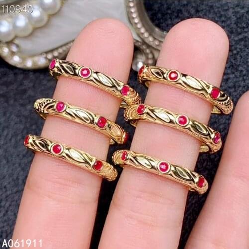 KJJEAXCMY fine jewelry natural Ruby 925 sterling silver new gemstone women ring support test beautiful