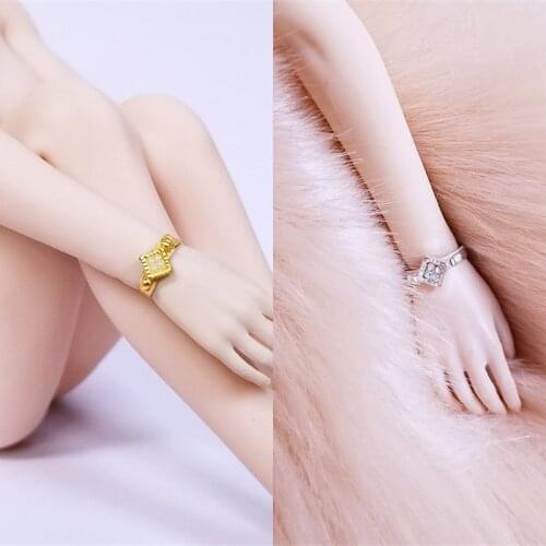 1/6 Scale Female Soldier Accessories Luxury Jewelry Bracelet Gold Silver Wristband for 12 inch Action Figure Body Model