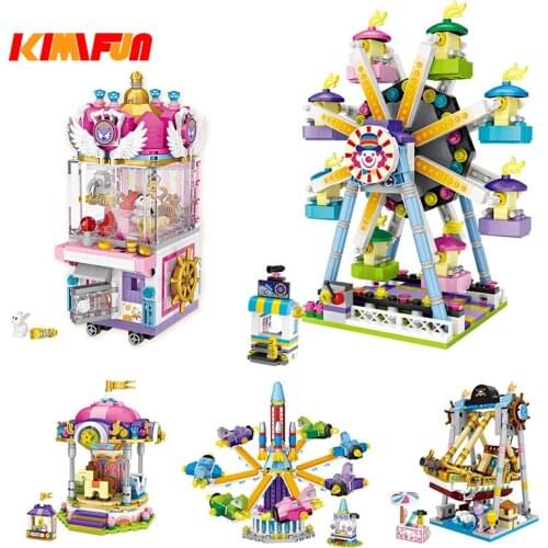 MINI Toy Ferris Wheel Small Particles Building Blocks Educational Toys Amusement Park City Fight To Insert Blocks