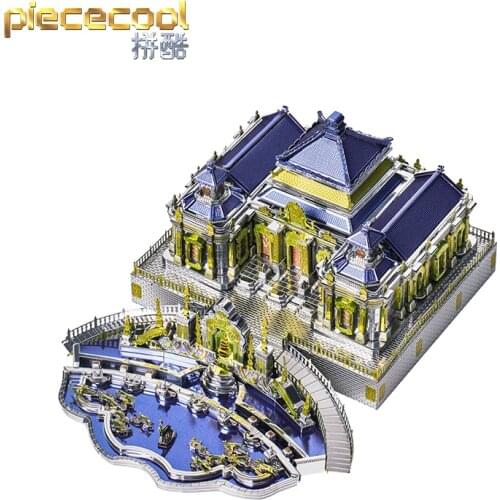 MMZ MODEL Piececool 3D Metal Puzzle P159 THE OLD SUMMER PALACE Model Kits DIY Assemble Puzzle Laser Cut Jigsaw Toys Gift