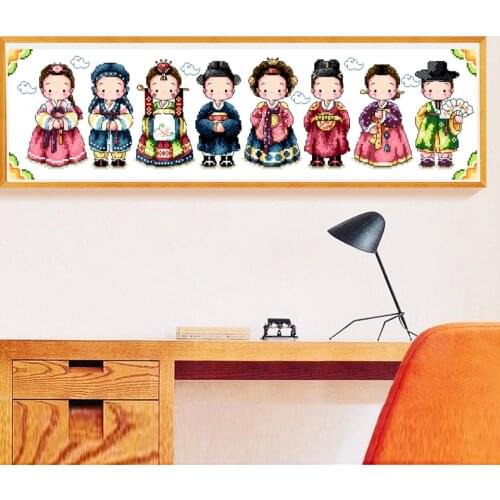 Cross Stitch Set Chinese Cross-stitch Kit Embroidery Needlework Craft Packages Cotton Fabric Floss New Designs Embroidery G12