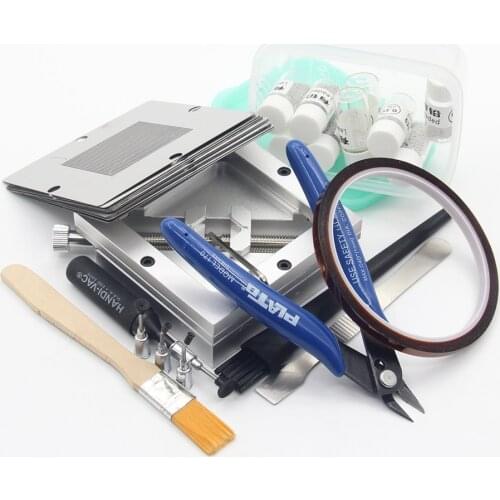 90mm BGA reballing station Diagonal BGA fixture BGA reballing tools kit 90MM*90mm BGA template
