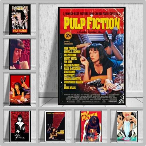 Pulp Fiction Quentin Tarantino Posters Vintage Movie Canvas Painting Prints Wall Art Pictures for Living Room Wall Decor Cuadros