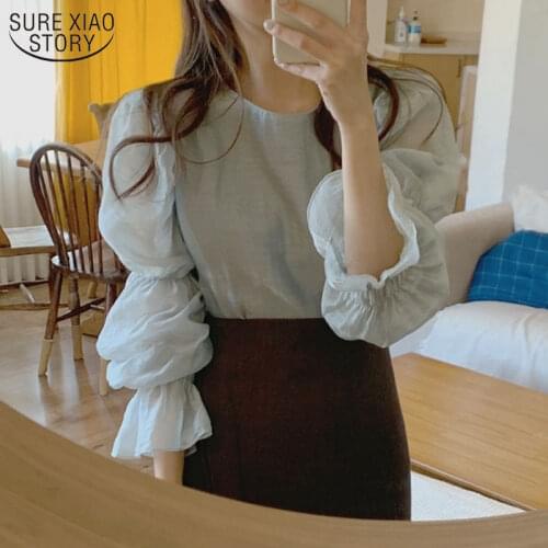 Blusa Blouse Solid Shirt Fashion Woman Corduroy Jacket Single Breasted Turn Down Collar Long Sleeve Pocket Korean Style 11382