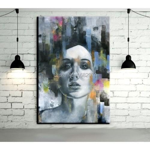NEW Product Fast Shipping High Quality Handmade Abstract Portrait Pretty Lady Girl Pandora Oil Painting For Wall Decoration