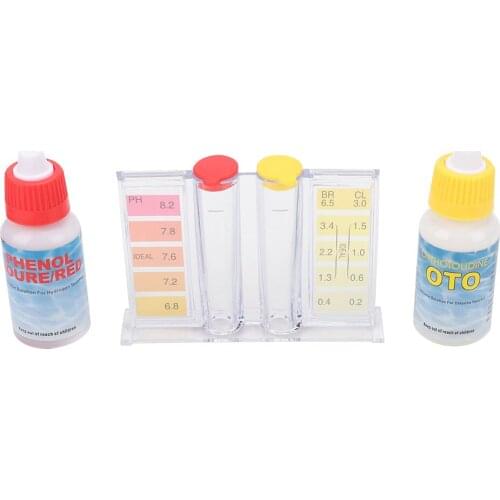 Portable Reagent PH Chlorine Testing Kit Water Quality Test Box Accessories for Home Swimming Pool Aquarium Practical Tools