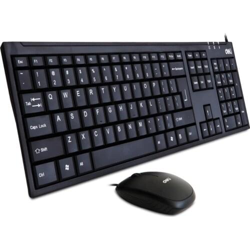 Wired mouse and keyboard set USB keyboard and mouse Business office supplies stationery deli 3711