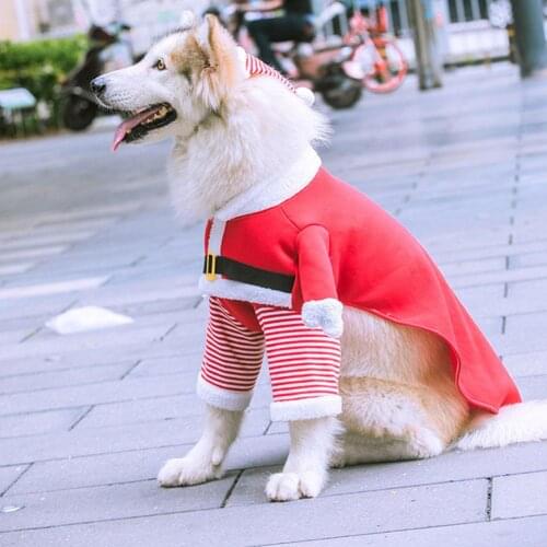 Dog Christmas Costume Cute Dog Cosplay Clothes Comfortable Soft For Medium Large Dogs Cats Puppy Pet Party Decor Pet Clothes