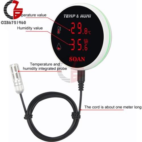 Hot Tuya Smart WiFi Temperature Sensor Humidity Detector Indoor Hygrometer Thermometer LCD Display Refrigerator Soil Thermometer