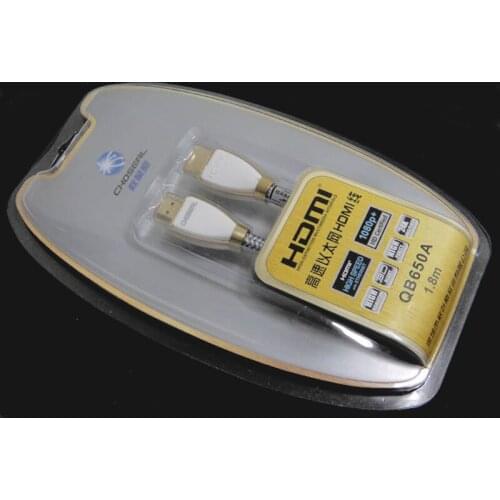 HDMI 1.4 HD High Speed Ethernet Cable Gold-plated Pure Copper Plug Resolution 4K*2K 4N OFC Conductors Choseal 3m Free Shipping