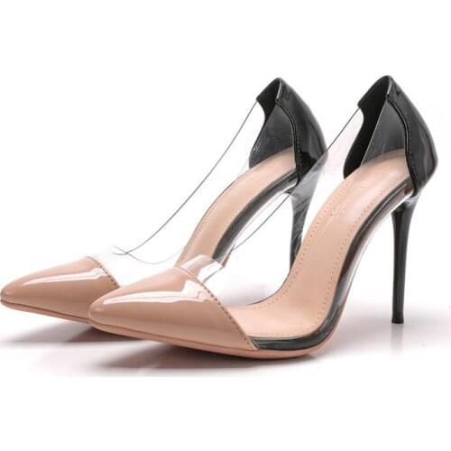 First layer cowhide womens shoes 2021 new star same style spring and autumn pointed single shoes high heels ladies dress shoes