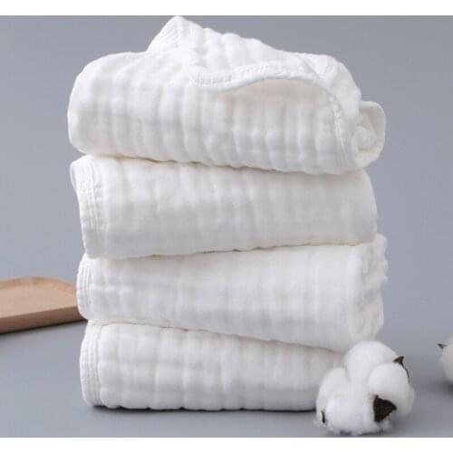 1Pcs Baby Six-layer Cotton Long Square Towel Gauze Bath Towel Newborn Feeding Towel Burp Cloth Kids Washcloth Handkerchief