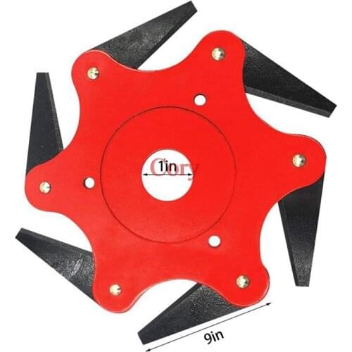 1PC Lawn Mower Universal 6 Teeth Brush Trimmer Straight Metal Blades Trimmer Head Cutter Blade Multifunction