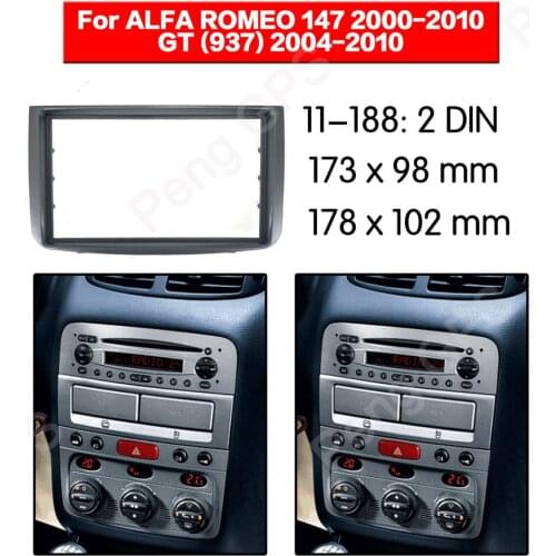 2 DIN Car Radio stereo Fitting installation adapter fascia For ALFA Romeo 147 2000-2010 GT(937) 2004-2010 frame Audio
