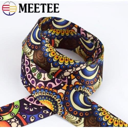 2Meters 38/50mm Polyester Jacquard Webbing Fashion Ethnic Pattern Lace Ribbon DIY Bags Strap Garment Belt Sewing Accessories