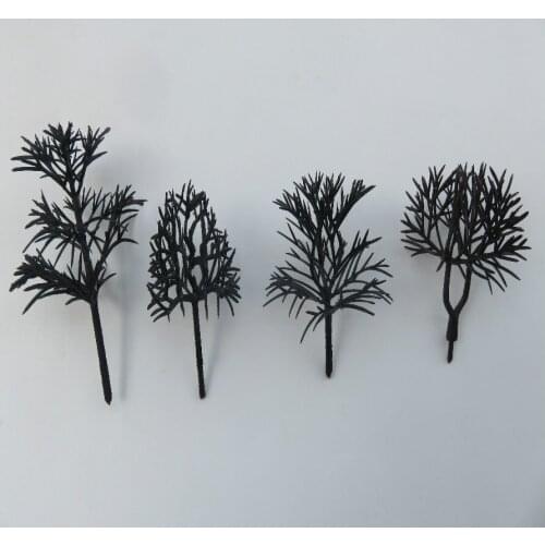 20PCS Ho Scale Plastic Miniature Model Trees For Building Trains Railroad Wargame Layout Scenery Landscape Diorama Accessories