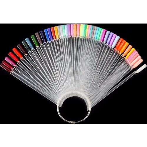 50pcs Nail Polish Color Gel Display Chart False Nails Tips Showing Shelf Clear White Nail Varnish Colors Showing Chart DIY Tools