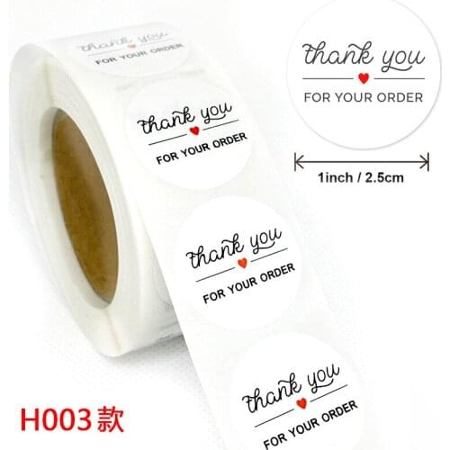 500pcs Pretty Gift Cards Envelope Sealing Label Stickers Labels 1inch White Thank You Stickers For Wedding