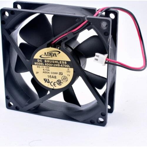 AD0812MB-A70GL 8cm 80mm fan 80x80x25mm DC12V 0.15A 2pin 2 balls Cooling fan for chassis power supply