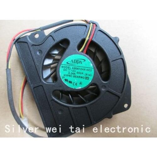 Free Shipping DC 12V 0.24A For ADDA AB0612HX-HC2 X1A Server Blower Fan 3PIN