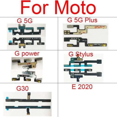 Power Volume Side Button Flex Cable For Motorola Moto G30 G 5G Plus G Power Stylus E 2020 Power On Off Volume Switch Flex Cable