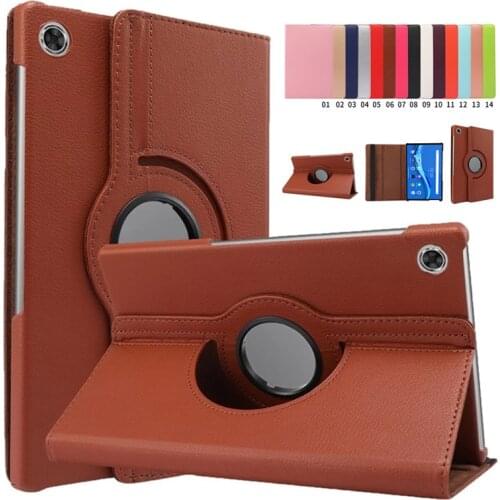 For Lenovo Tab M10 Plus 10.3 Inch X606F M10 HD 2nd Gen 10.1 X306F 360 Rotating Tablet Funda Flip Stand PU Leather Cover Case