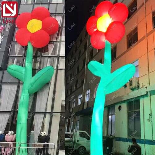 Customized Oxford Giant Inflatable Flower Plants Stage Ground Decoration