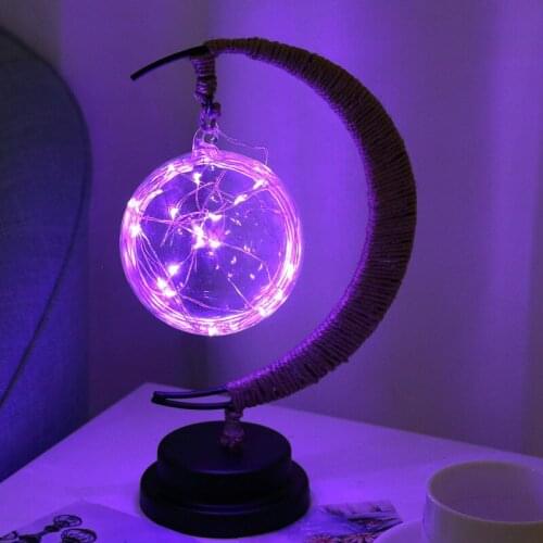 Led Star/Moon/Apple/Sepak Takraw Christmas Gifts Fairy String Lights Handmade Hemp Rope Night Lamp For Party Kid Room Decoration