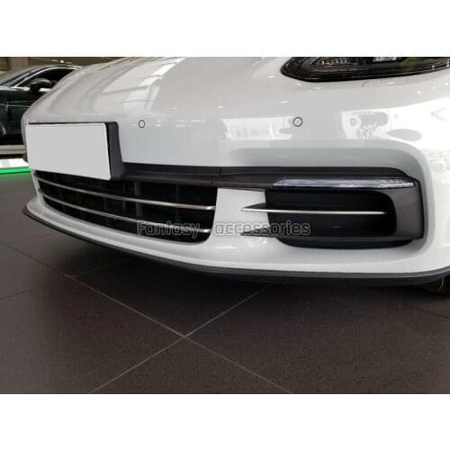 Chrome Front Bottom Grille Grill Cover Trim 4pcs for Porsche Panamera 2017-2018 car accessories
