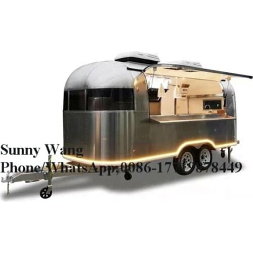 Customized stainless steel truck trailer mobile food car camper trailers fast food catering truck