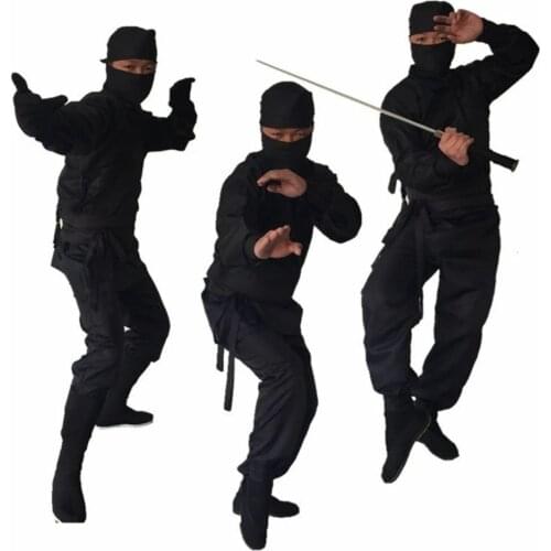 Chinese kung fu costume masked assassin nocturnal under ninja costumes both men and women