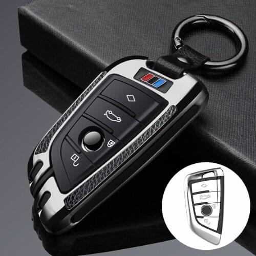 Leather paste zinc alloy car key case cover for BMW X1 X3 X6 F16 G30 G11 F48 F39 X5 F15 E53 X1 F48 X3 E83 X4 G30 F10 F31 F30 E30