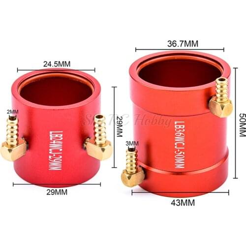 Aluminum 24mm / 36mm Motor Water Cooling Jacket Heatsink for 2435 2440 and 3650 Size Motors RC Boat Parts RS540 Brushless
