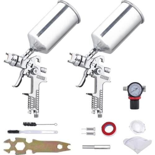 1.3/1.8mm Professional HVLP Air Spray Gun Paint Sprayer 1000ml Gravity Feed Airbrush Kit Car Furniture Painting Spraying Tool
